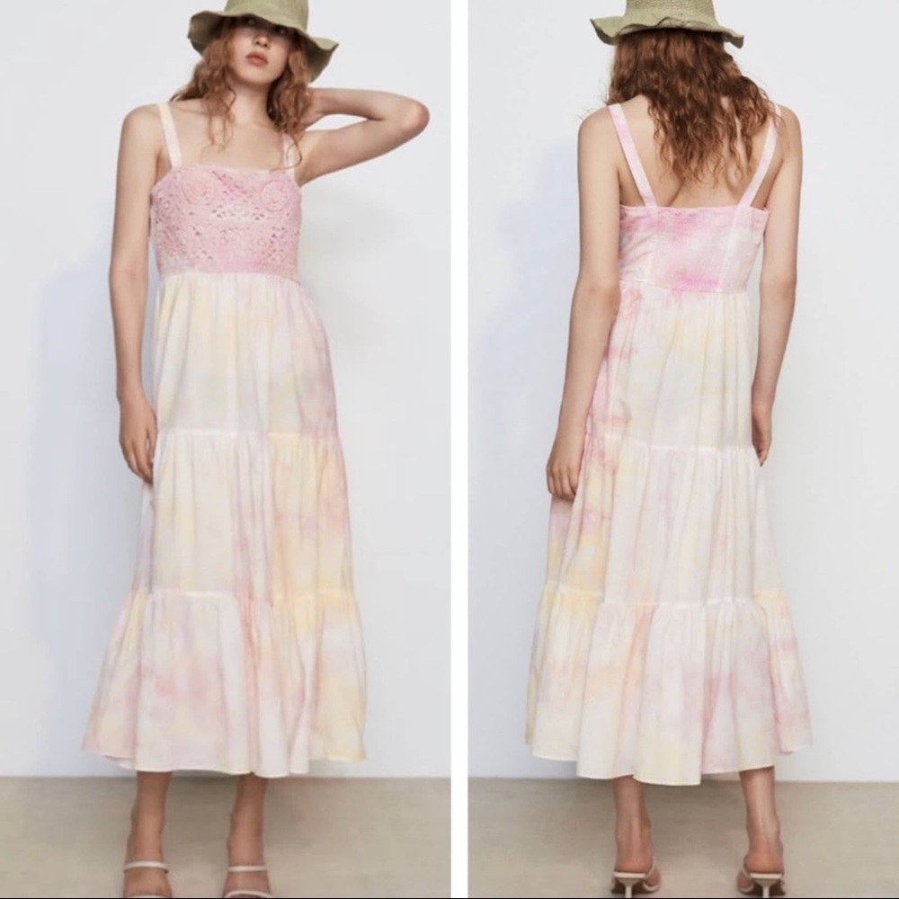 Zara Tie Dye Midi Dress
